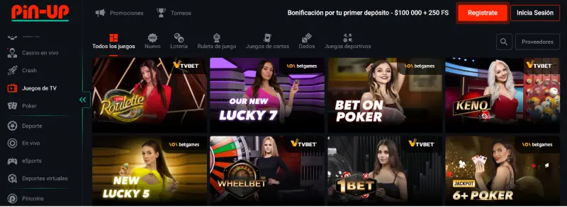 Juegos TV Pin Up Casino